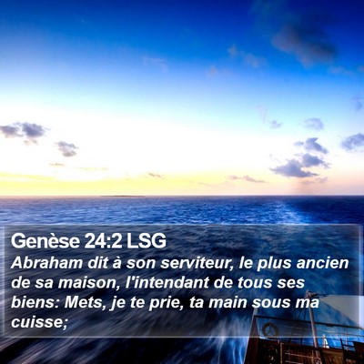 Genèse 24:2 LSG Bible Verse Image