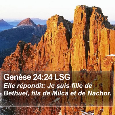 Genèse 24:24 LSG Bible Verse Image
