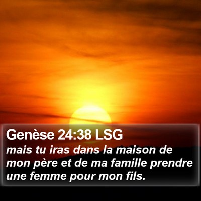 Genèse 24:38 LSG Bible Verse Image