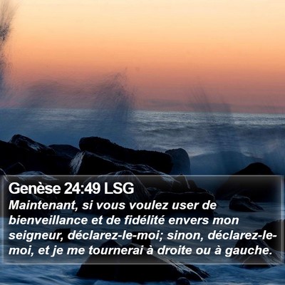 Genèse 24:49 LSG Bible Verse Image