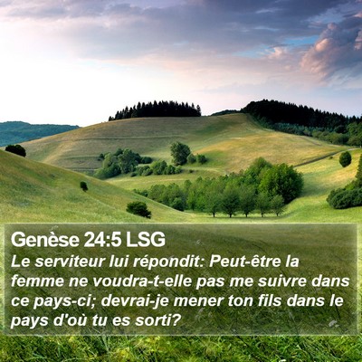 Genèse 24:5 LSG Bible Verse Image