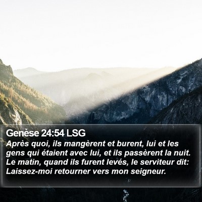 Genèse 24:54 LSG Bible Verse Image