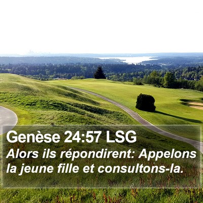 Genèse 24:57 LSG Bible Verse Image