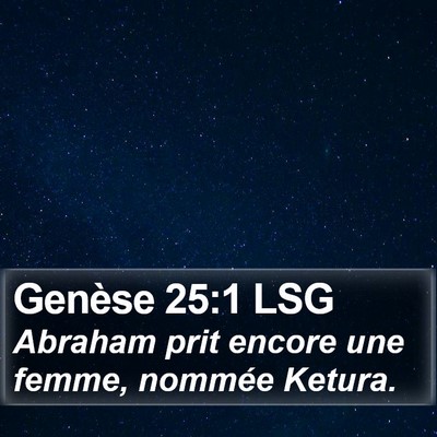 Genèse 25:1 LSG Bible Verse Image