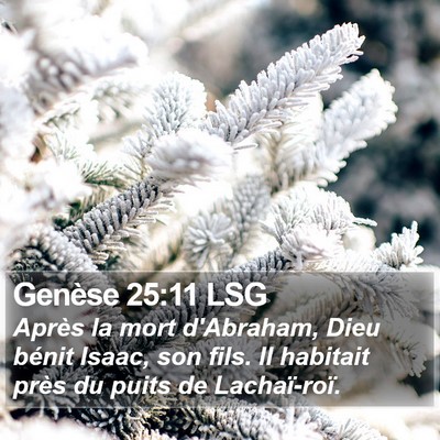 Genèse 25:11 LSG Bible Verse Image