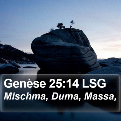 Genèse 25:14 LSG Bible Verse Image