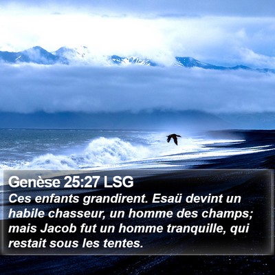 Genèse 25:27 LSG Bible Verse Image