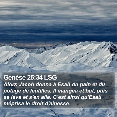 Genèse 25:34 LSG Bible Verse Image