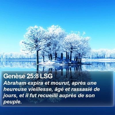 Genèse 25:8 LSG Bible Verse Image