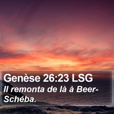 Genèse 26:23 LSG Bible Verse Image