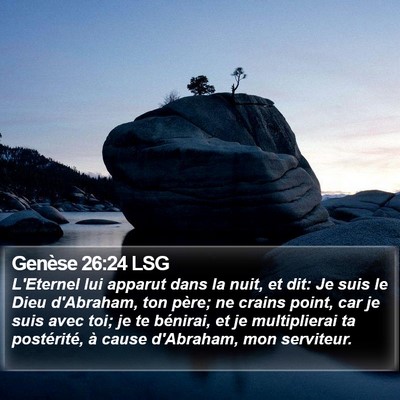 Genèse 26:24 LSG Bible Verse Image