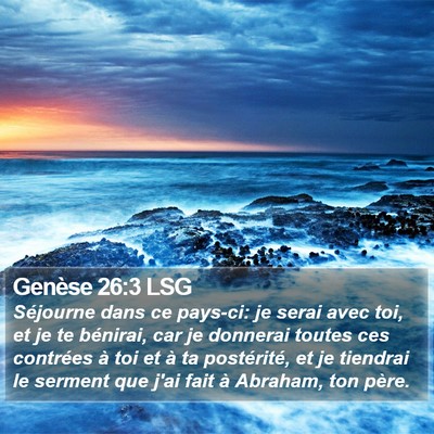 Genèse 26:3 LSG Bible Verse Image