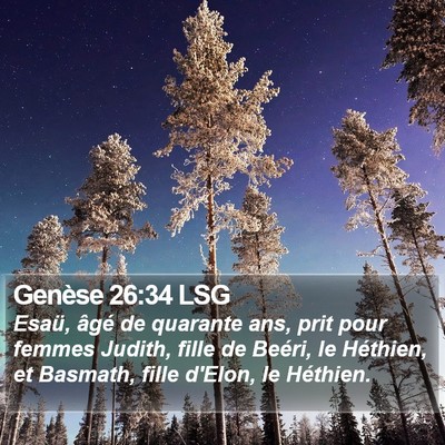 Genèse 26:34 LSG Bible Verse Image