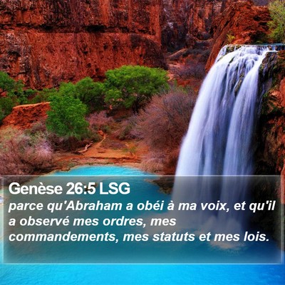 Genèse 26:5 LSG Bible Verse Image