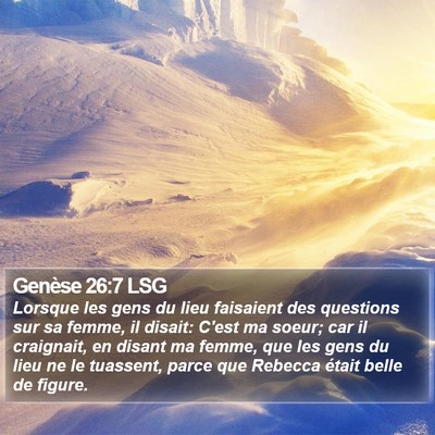 Genèse 26:7 LSG Bible Verse Image