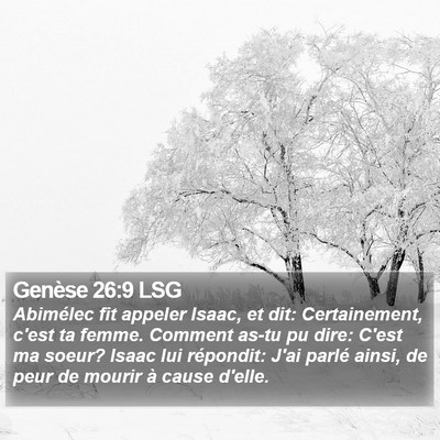Genèse 26:9 LSG Bible Verse Image