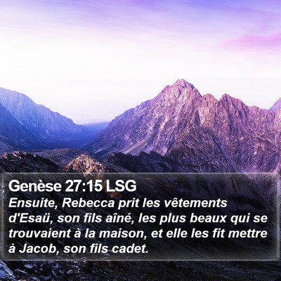 Genèse 27:15 LSG Bible Verse Image