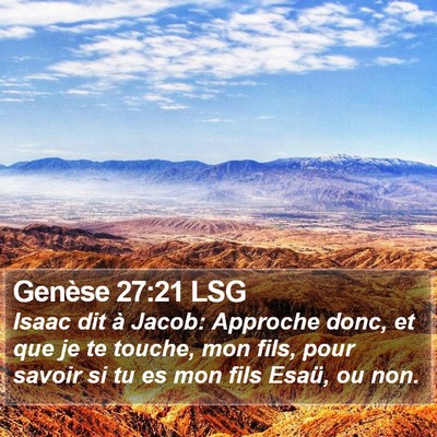 Genèse 27:21 LSG Bible Verse Image