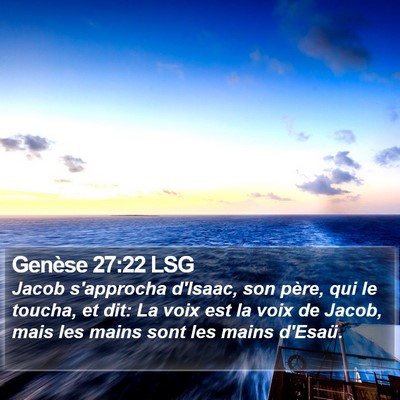 Genèse 27:22 LSG Bible Verse Image