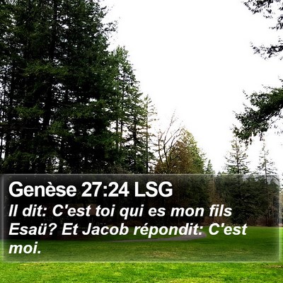 Genèse 27:24 LSG Bible Verse Image