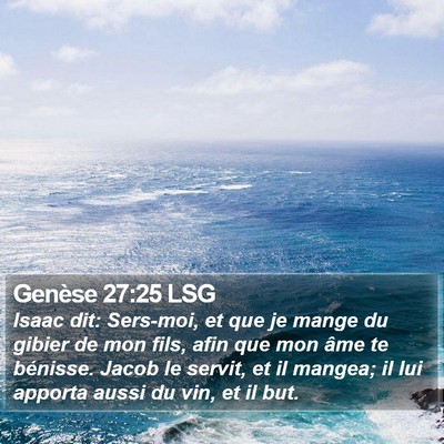 Genèse 27:25 LSG Bible Verse Image