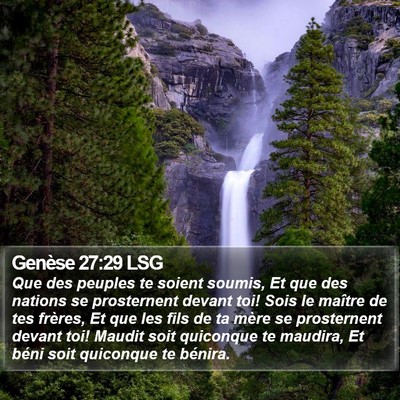 Genèse 27:29 LSG Bible Verse Image