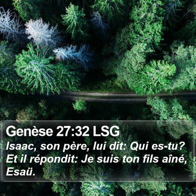 Genèse 27:32 LSG Bible Verse Image