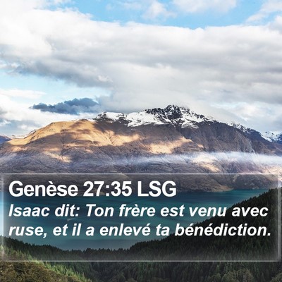 Genèse 27:35 LSG Bible Verse Image
