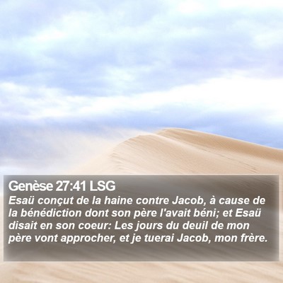 Genèse 27:41 LSG Bible Verse Image