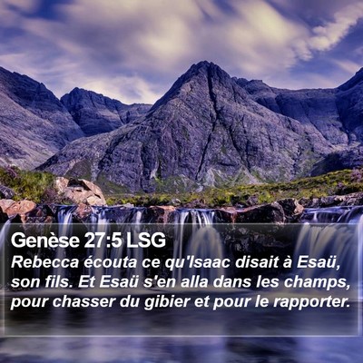 Genèse 27:5 LSG Bible Verse Image