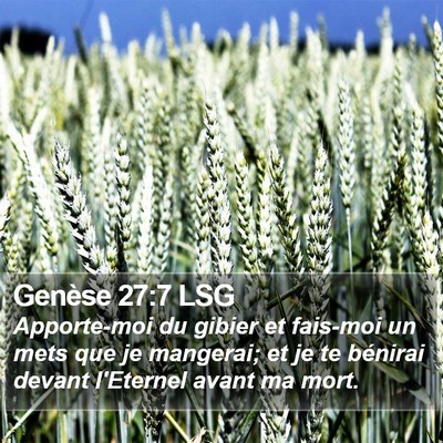 Genèse 27:7 LSG Bible Verse Image