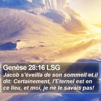 Genèse 28:16 LSG Bible Verse Image