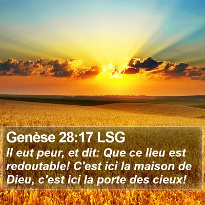 Genèse 28:17 LSG Bible Verse Image