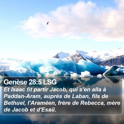 Genèse 28:5 LSG Bible Verse Image