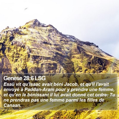 Genèse 28:6 LSG Bible Verse Image