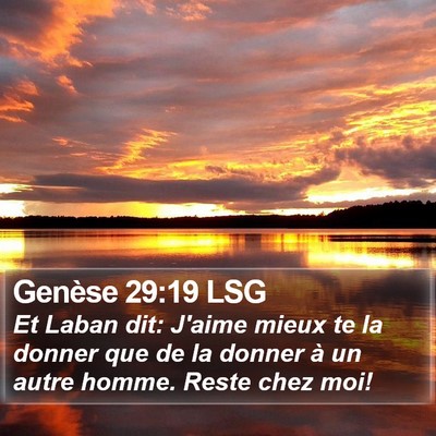 Genèse 29:19 LSG Bible Verse Image