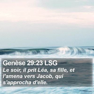 Genèse 29:23 LSG Bible Verse Image