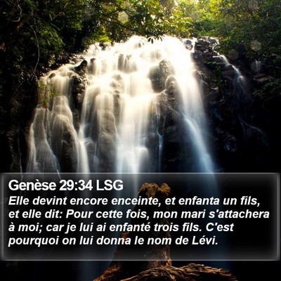 Genèse 29:34 LSG Bible Verse Image
