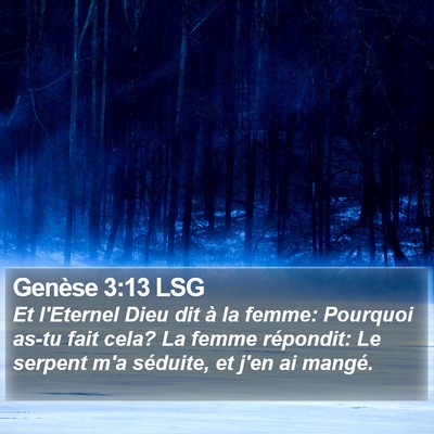 Genèse 3:13 LSG Bible Verse Image
