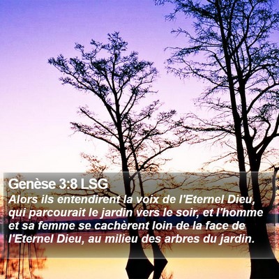 Genèse 3:8 LSG Bible Verse Image