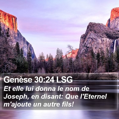 Genèse 30:24 LSG Bible Verse Image