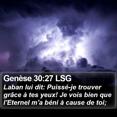 Genèse 30:27 LSG Bible Verse Image