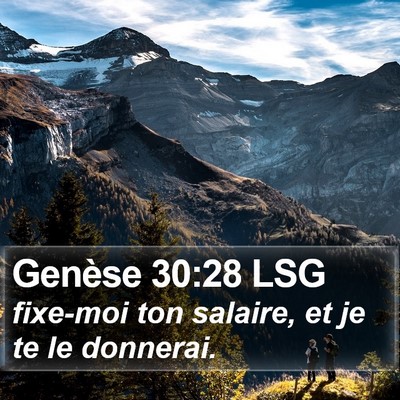Genèse 30:28 LSG Bible Verse Image
