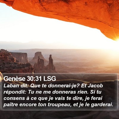 Genèse 30:31 LSG Bible Verse Image