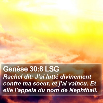 Genèse 30:8 LSG Bible Verse Image
