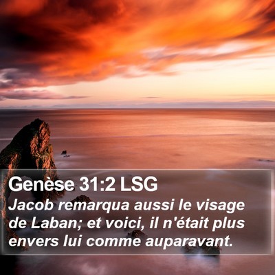 Genèse 31:2 LSG Bible Verse Image