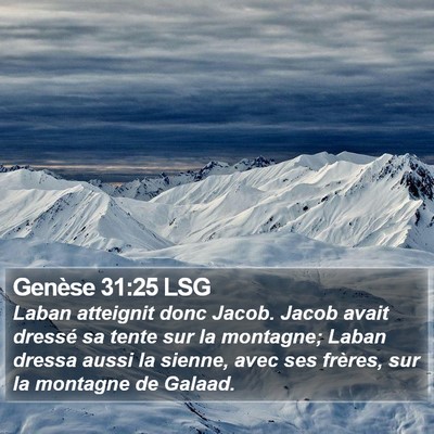 Genèse 31:25 LSG Bible Verse Image