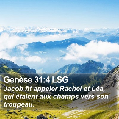 Genèse 31:4 LSG Bible Verse Image