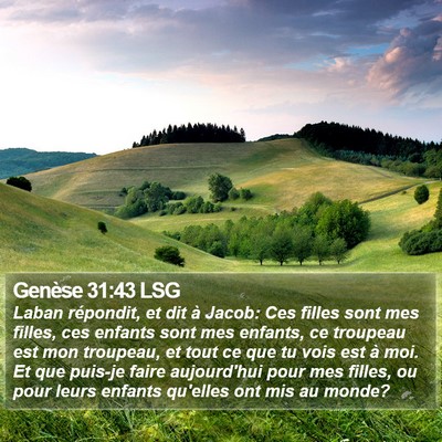Genèse 31:43 LSG Bible Verse Image
