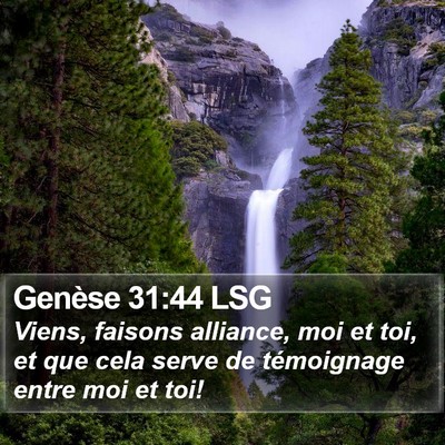 Genèse 31:44 LSG Bible Verse Image